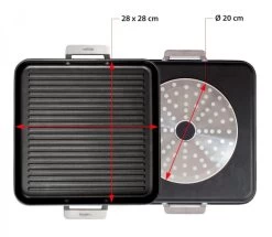 Valira Grillpan Aire Met Handgrepen - 28 X 28 Cm - Standaard Anti-aanbaklaag -Westmark Winkel GrillpanMetHandvaten28x28cm2