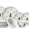 Studio Tavola Kerstservies - Porselein - Rood - 18-delig / 6 Personen -Westmark Winkel HIT Kerstservies Rood 01 1