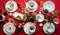 Studio Tavola Kerstservies - Porselein - Rood - 18-delig / 6 Personen -Westmark Winkel HIT Kerstservies sfeer rood 7