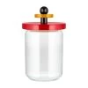 Alessi Voorraadpot Twergi - ES16/100 - Rood - ø 12 Cm / 1 Liter - Door Ettore Sotsass -Westmark Winkel Jar 100 R