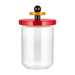 Alessi Voorraadpot Twergi - ES16/100 - Rood - ø 12 Cm / 1 Liter - Door Ettore Sotsass