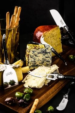 Laguiole Style De Vie Kaasmessen Met Plank Premium Line - Zwart -Westmark Winkel Kaas5ZwartPlank 2