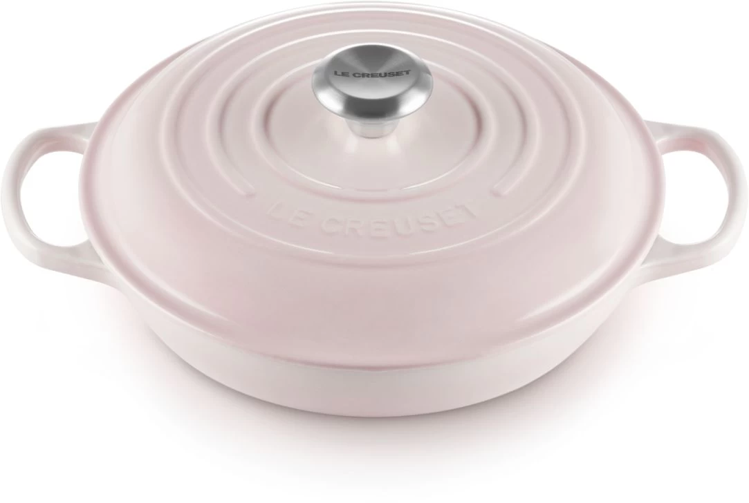 Le Creuset Braadpan Signature - Campagnard - Shell Pink - ø 26 Cm / 2.2 Liter 3 Le Creuset Braadpan Signature - Campagnard - Shell Pink - ø 26 Cm / 2.2 Liter