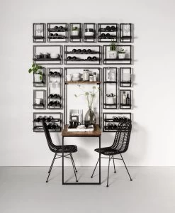 D-Bodhi Wijnrek Winemate - Black- 8 Flessen -Westmark Winkel Large Shelfmate Black sf3 DTP 13 2