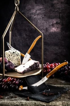 Laguiole Style De Vie Kaasmessen / Kaasmessenset Luxury Line Olijfhout - 3 Stuks -Westmark Winkel LuxKaasV2Olijf 4