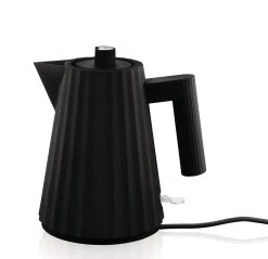 Alessi Waterkoker Plissé - Droogkookbeveiliging - Zwart - Michele De Lucchi - 1 Liter - MDL06/1 B -Westmark Winkel MDL06 1 B 1