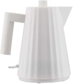 Alessi Waterkoker Plissé - Droogkookbeveiliging - Wit - Michele De Lucchi - 1 Liter - MDL06/1 W