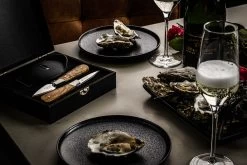 Laguiole Style De Vie Oestermessen Met Oesterhouder Luxury Line Olijfhout -Westmark Winkel OesterOliveGift 2