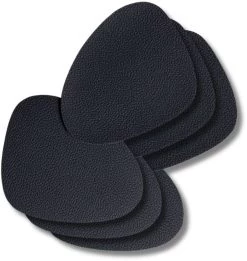 Jay Hill Onderzetters - Vegan Leer - Zwart - Organic - 13 X 11 Cm - 6 Stuks