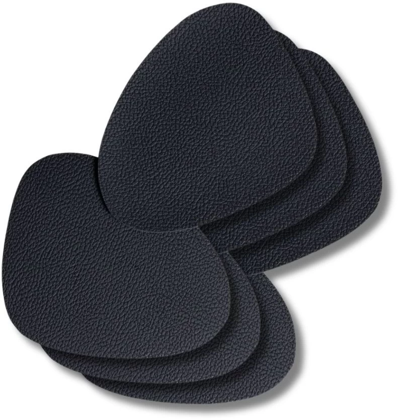 Jay Hill Onderzetters - Vegan Leer - Zwart - Organic - 13 X 11 Cm - 6 Stuks 3 Jay Hill Onderzetters - Vegan Leer - Zwart - Organic - 13 X 11 Cm - 6 Stuks