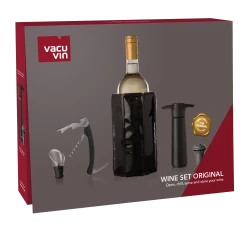 Vacu Vin Wijnset Original - Zwart - 5 Delige Set -Westmark Winkel Packshot Wine Set Original V2
