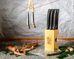 Laguiole Style De Vie Steakmessen Premium Line Black Stonewash 6 Stuks -Westmark Winkel Premium Line steakmessen black stonewash sf gr 1