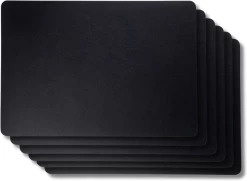 Jay Hill 6 Placemats + 6 Onderzetters - Vegan Leer - Zwart 9 Jay Hill 6 Placemats + 6 Onderzetters - Vegan Leer - Zwart -Westmark Winkel Productafbeeldingen CL 81 3 1