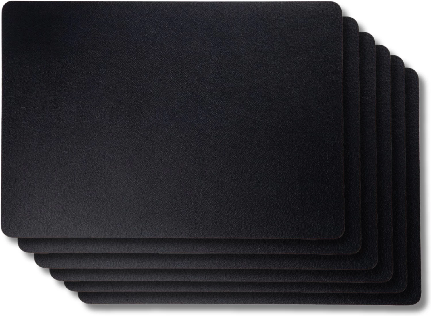 Jay Hill 6 Placemats + 6 Onderzetters - Vegan Leer - Zwart 5 Jay Hill 6 Placemats + 6 Onderzetters - Vegan Leer - Zwart - Afbeelding 3