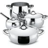 Alessi Pannenset Mami - SG100S7 - 4 Delige Set - Door Stefano Giovannoni -Westmark Winkel SG100S7 01 alessi mami aanbieding