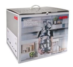 Alessi Pannenset Mami - SG100S7 - 4 Delige Set - Door Stefano Giovannoni -Westmark Winkel SG100S7 01 alessi mami aanbieding verpakking