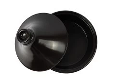 Cookinglife Tajine Regas - Aardewerk - Zwart - ø 32 Cm / 3 Liter -Westmark Winkel Tajine zwart open