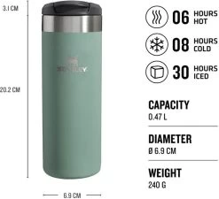 Stanley Thermosbeker The AeroLight - Shale Metallic - 470 Ml 6 Stanley Thermosbeker The AeroLight - Shale Metallic - 470 Ml -Westmark Winkel TheAeroLight TransitMug 0.47L USPs Thermals 3 720x