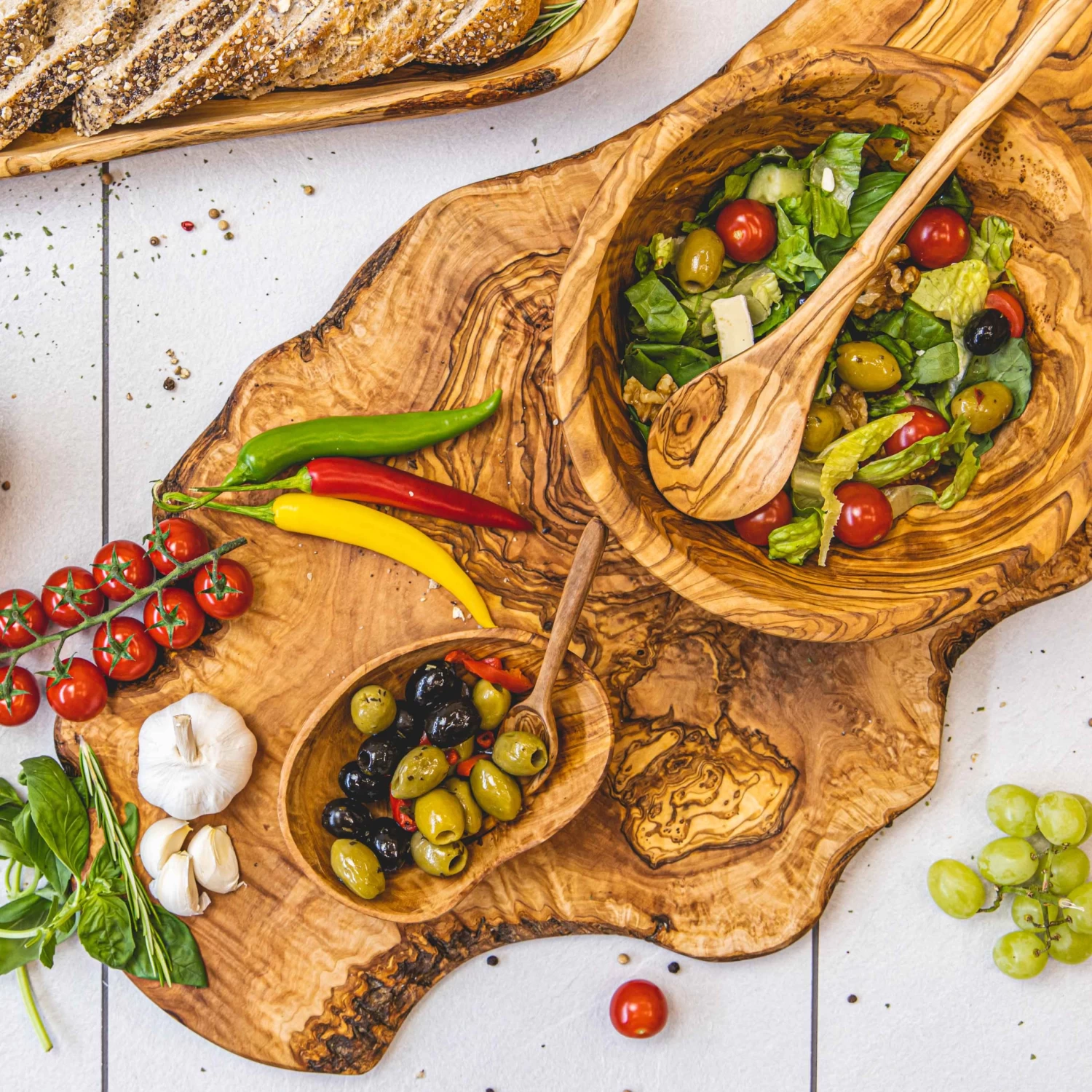 Jay Hill Pollepel Tunea - Olijfhout - 36 Cm 4 Jay Hill Pollepel Tunea - Olijfhout - 36 Cm - Afbeelding 2