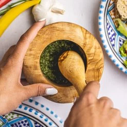 Jay Hill Vijzel Tunea - Olijfhout - ø 12 Cm -Westmark Winkel TuneaHand 9