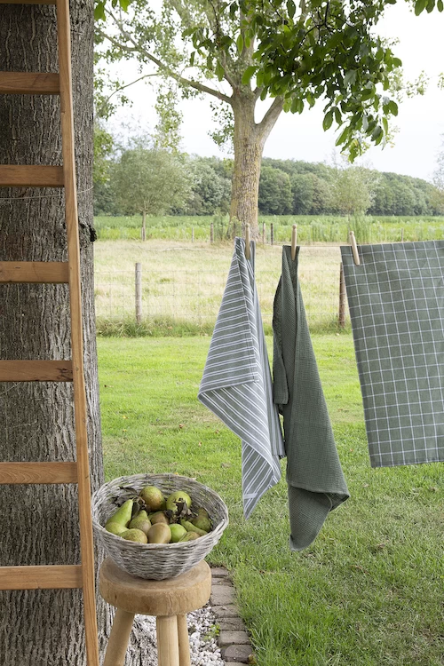 Walra Keukendoeken Set Cubes Uni, Stripes & Blocks Legergroen 50 X 70 Cm - 3 Stuks 7 Walra Keukendoeken Set Cubes Uni, Stripes & Blocks Legergroen 50 X 70 Cm - 3 Stuks - Afbeelding 5