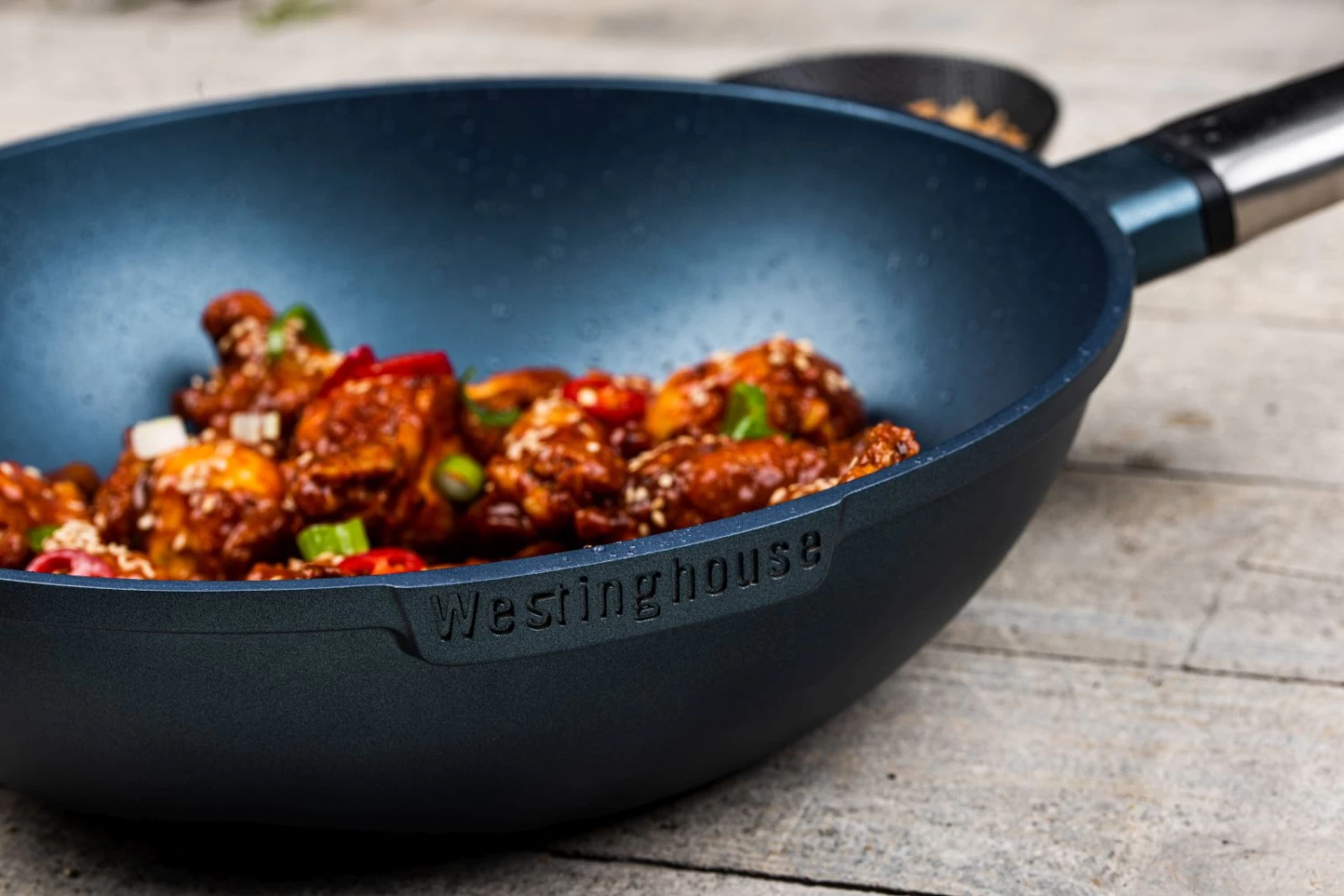 Westinghouse Wokpan Performance - Bravery Blue - ø 28 Cm - Standaard Anti-aanbaklaag 6 Westinghouse Wokpan Performance - Bravery Blue - ø 28 Cm - Standaard Anti-aanbaklaag - Afbeelding 4