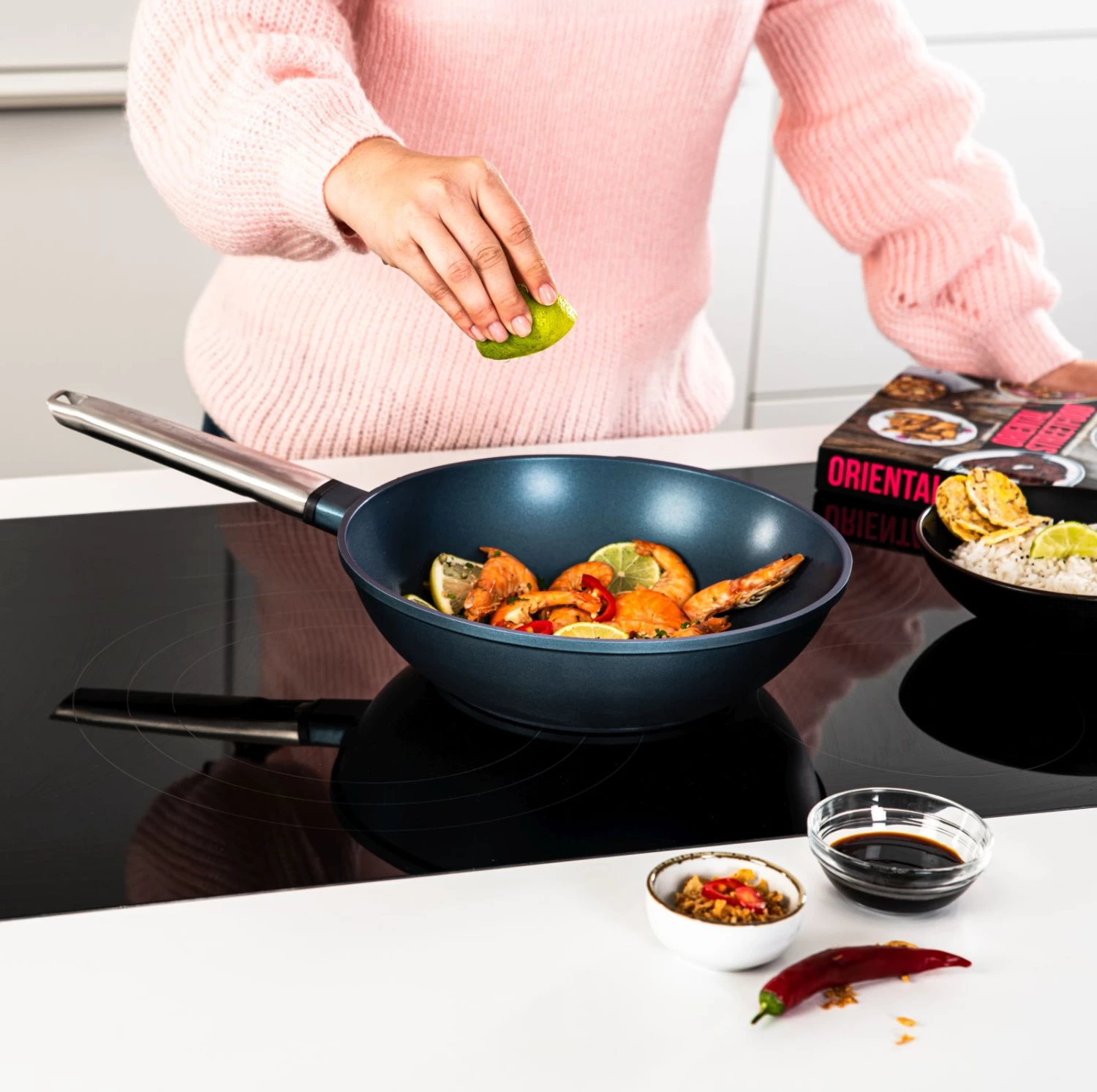 Westinghouse Wokpan Performance - Bravery Blue - ø 28 Cm - Standaard Anti-aanbaklaag 8 Westinghouse Wokpan Performance - Bravery Blue - ø 28 Cm - Standaard Anti-aanbaklaag - Afbeelding 6