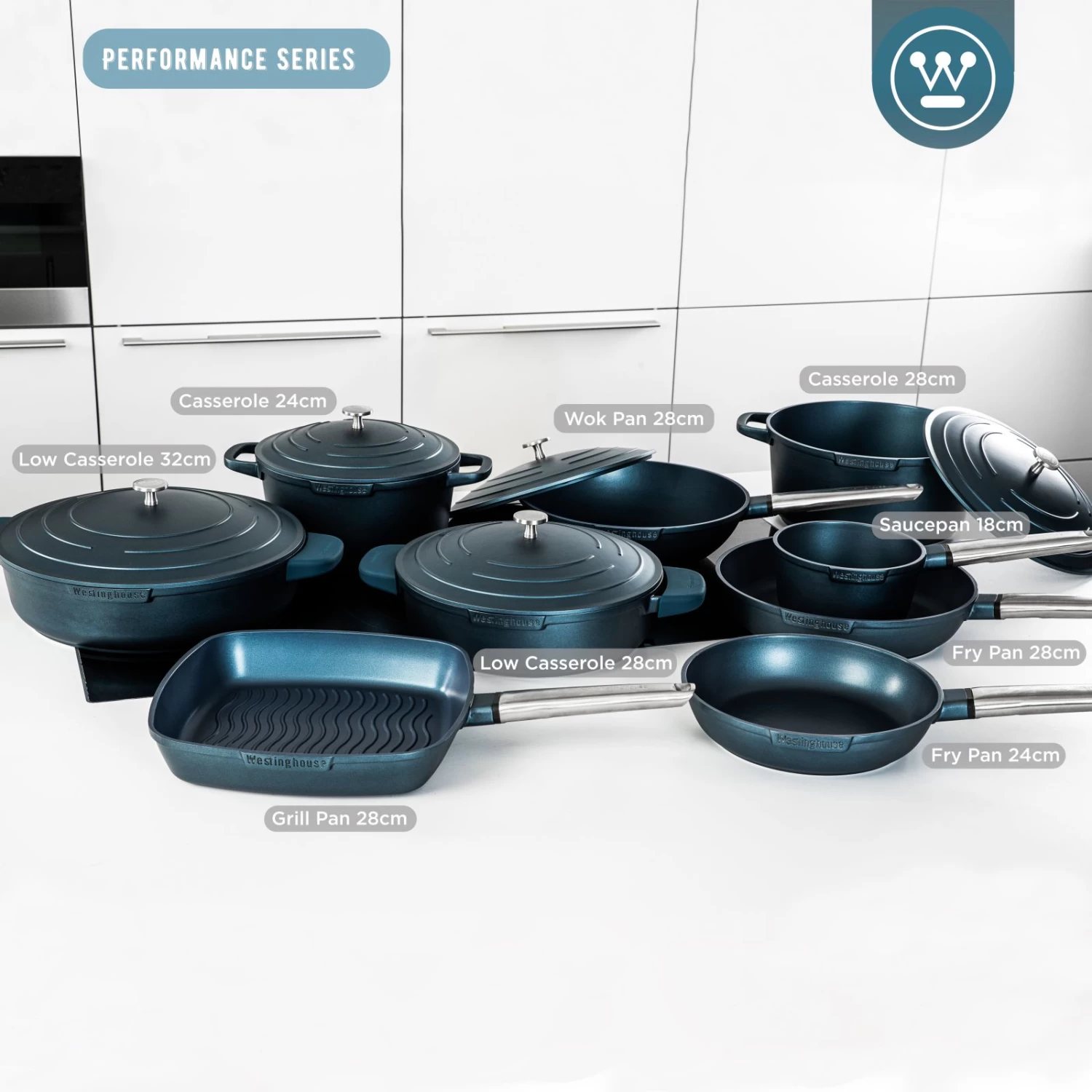 Westinghouse Koekenpan Performance - Bravery Blue - ø 28 Cm - Standaard Anti-aanbaklaag 6 Westinghouse Koekenpan Performance - Bravery Blue - ø 28 Cm - Standaard Anti-aanbaklaag - Afbeelding 4