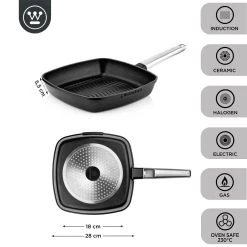Westinghouse Grillpan Performance - Blissful Black - 28 X 28 Cm - Standaard Anti-aanbaklaag 13 Westinghouse Grillpan Performance - Blissful Black - 28 X 28 Cm - Standaard Anti-aanbaklaag -Westmark Winkel WCFP0095G28BK 3