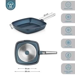 Westinghouse Grillpan Performance - Bravery Blue - 28 X 28 Cm - Standaard Anti-aanbaklaag 13 Westinghouse Grillpan Performance - Bravery Blue - 28 X 28 Cm - Standaard Anti-aanbaklaag -Westmark Winkel WCFP0095G28BL 3