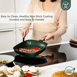 Westinghouse Grillpan Performance - Gracious Green - 28 X 28 Cm - Standaard Anti-aanbaklaag -Westmark Winkel WCFP0095G28SG 4