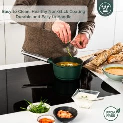 Westinghouse Steelpan Performance - Gracious Green - ø 18 Cm / 1.9 Liter 15 Westinghouse Steelpan Performance - Gracious Green - ø 18 Cm / 1.9 Liter -Westmark Winkel WCSP0095N18SG 4