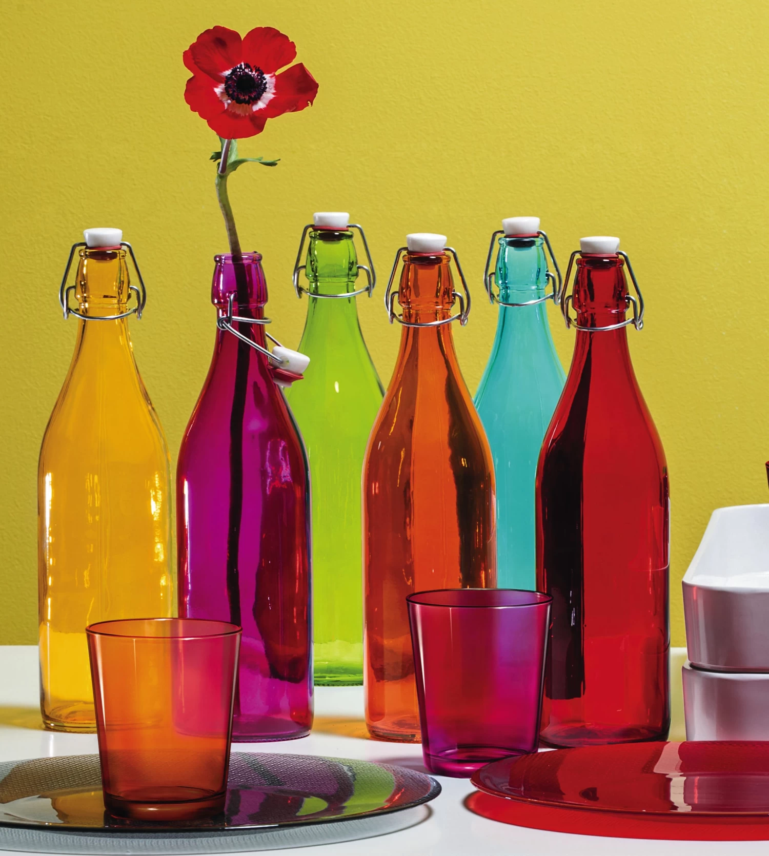 Bormioli Rocco Beugelfles / Weckfles Giara - Donkerblauw - 1 Liter 4 Bormioli Rocco Beugelfles / Weckfles Giara - Donkerblauw - 1 Liter - Afbeelding 2