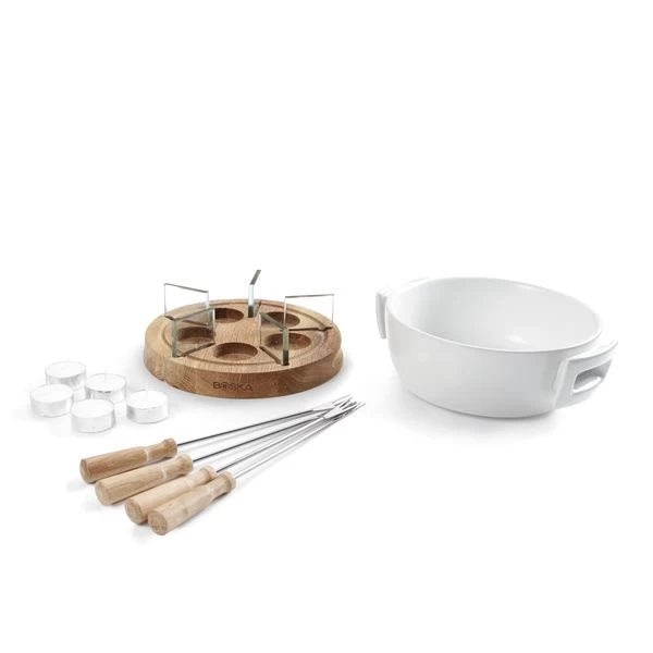 Boska Fondueset Twinkle - 4 Personen - Wit/bruin 7 Boska Fondueset Twinkle - 4 Personen - Wit/bruin - Afbeelding 5