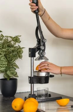 Sareva Citruspers - Gietijzer - Hevelmodel - Zwart 12 Sareva Citruspers - Gietijzer - Hevelmodel - Zwart -Westmark Winkel citruspers 3 1