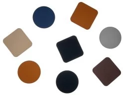 Jay Hill Onderzetters - Vegan Leer - Grijs / Blauw - Dubbelzijdig - ø 10 Cm - 6 Stuks -Westmark Winkel diversen 3 7