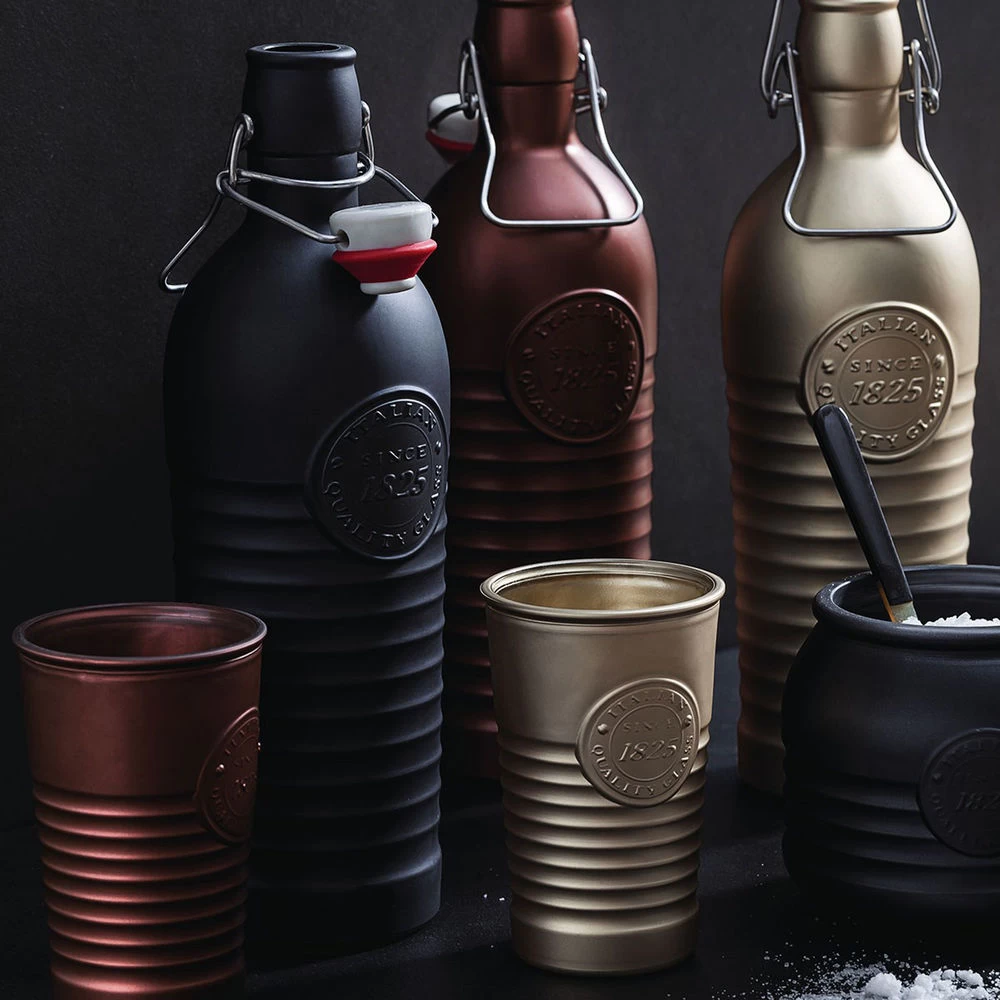 Bormioli Rocco Beugelfles / Weckfles Officina 1825 - Antraciet - 1.2 Liter 6 Bormioli Rocco Beugelfles / Weckfles Officina 1825 - Antraciet - 1.2 Liter - Afbeelding 4