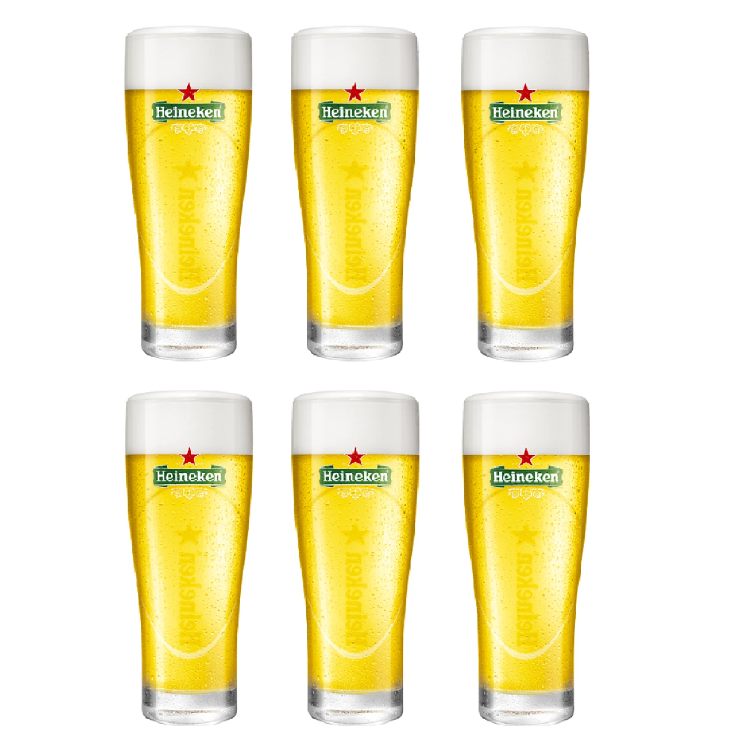 Heineken Bierglazen Ellipse - 250 Ml - 6 Stuks 3 Heineken Bierglazen Ellipse - 250 Ml - 6 Stuks