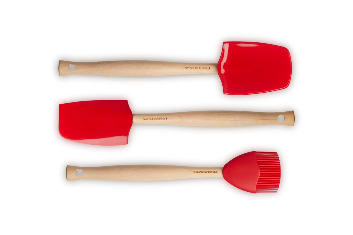Le Creuset Spatelset - 3 Stuks - Premium - Kersenrood 4 Le Creuset Spatelset - 3 Stuks - Premium - Kersenrood - Afbeelding 2