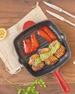Blackwell Grillpan - Gietijzer - Rood - 27 X 27 Cm - Zonder Anti-aanbaklaag -Westmark Winkel item 25 1