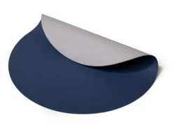 Jay Hill Placemats - Vegan Leer - Grijs / Blauw - Dubbelzijdig - ø 38 Cm - 6 Stuks -Westmark Winkel jay hill placemat rond blauw lichtgrijs 1