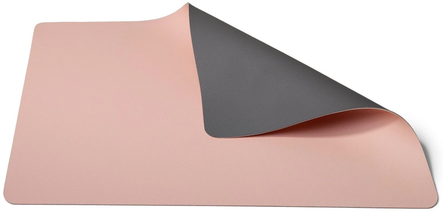 Jay Hill Placemats - Vegan Leer - Grijs / Roze - Dubbelzijdig - 46 X 33 Cm - 6 Stuks 4 Jay Hill Placemats - Vegan Leer - Grijs / Roze - Dubbelzijdig - 46 X 33 Cm - 6 Stuks - Afbeelding 2