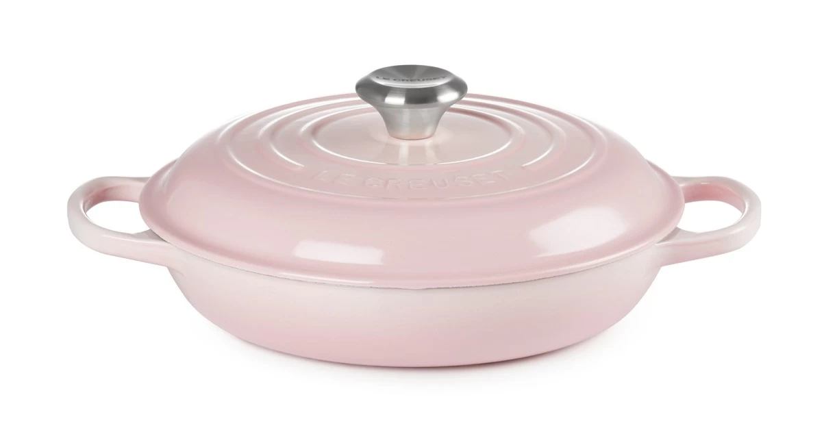 Le Creuset Braadpan Signature - Campagnard - Shell Pink - ø 26 Cm / 2.2 Liter 4 Le Creuset Braadpan Signature - Campagnard - Shell Pink - ø 26 Cm / 2.2 Liter - Afbeelding 2