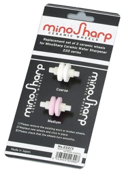 Minosharp Reserve Wieltjes Voor Minosharp Waterslijper 0220 - 2 Stuks -Westmark Winkel minosharp slijpset verpakking 220