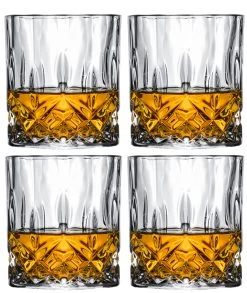 Cookinglife Whiskey Glazen / Cocktailglazen / Waterglazen Moray - 320 Ml - 4 Stuks