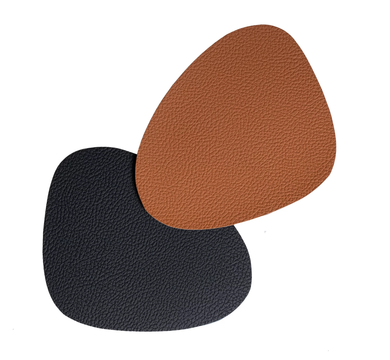 Jay Hill Onderzetters - Vegan Leer - Zwart / Cognac - Organic - Dubbelzijdig - 13 X 11 Cm - 6 Stuks 4 Jay Hill Onderzetters - Vegan Leer - Zwart / Cognac - Organic - Dubbelzijdig - 13 X 11 Cm - 6 Stuks - Afbeelding 2