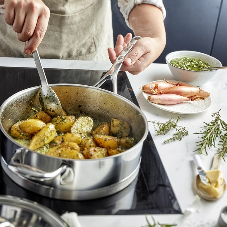 Demeyere Hapjespan Atlantis 7 - ø 28 Cm / 4.8 Liter + Deksel 4 Demeyere Hapjespan Atlantis 7 - ø 28 Cm / 4.8 Liter + Deksel - Afbeelding 2