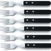 Amefa Steakvork Pizza - 6 Stuks -Westmark Winkel pizza steakvorken zwart 2