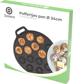 Sareva Poffertjespan - Gietijzer - ø 24 Cm - 19 Poffertjes -Westmark Winkel poffertjespan Package New