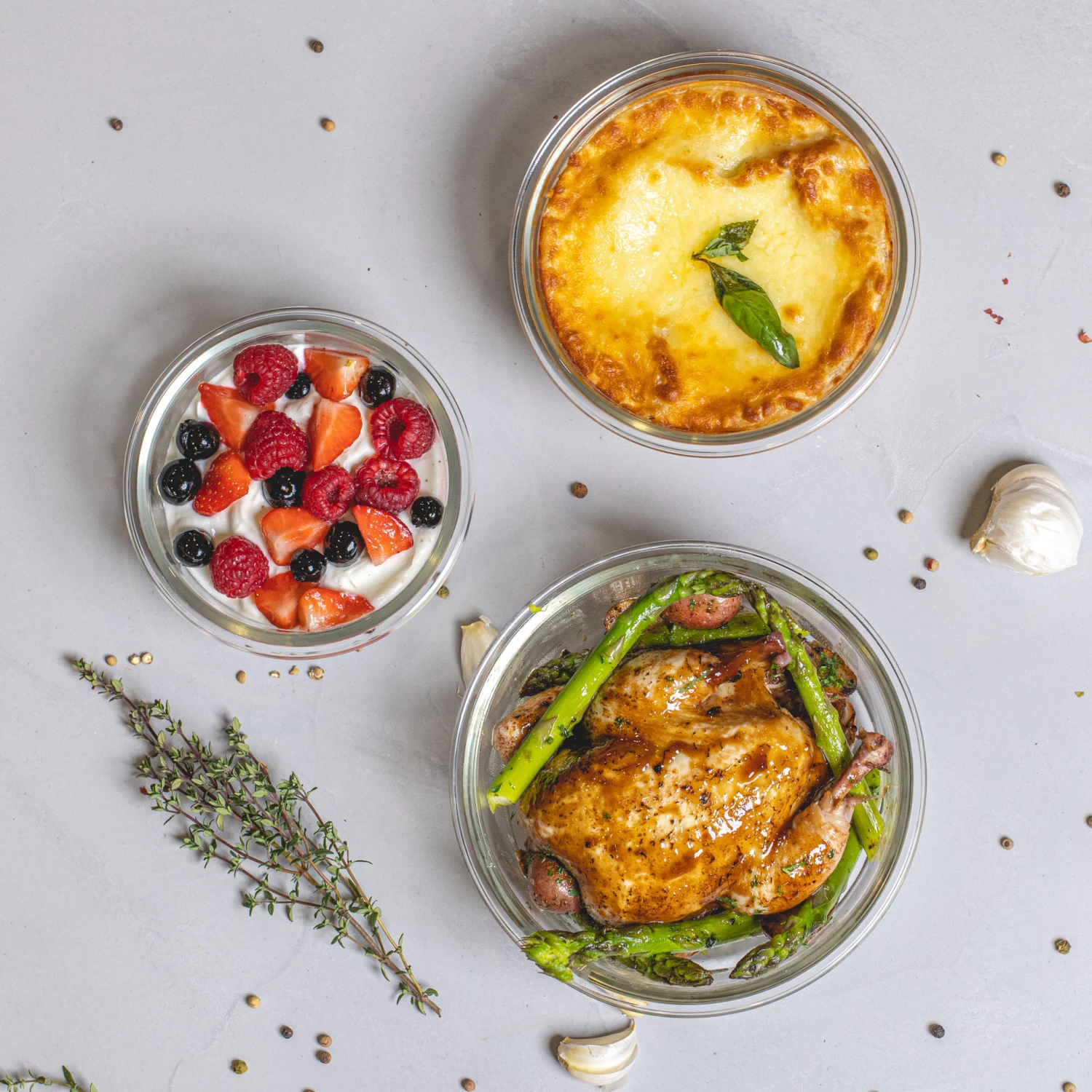 Sareva Glazen Vershoudbakje Cook & Fresh - Rond - 3-delig 4 Sareva Glazen Vershoudbakje Cook & Fresh - Rond - 3-delig - Afbeelding 2